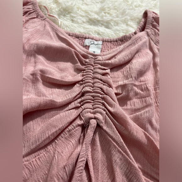 Brand: Japna.  cropped pink blouse. Small. New with tags - Picture 7 of 10